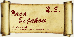 Maša Šijakov vizit kartica